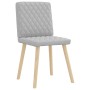 Sillas de comedor 2 uds tela gris nube