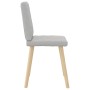 Sillas de comedor 2 uds tela gris nube