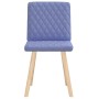 Sillas de comedor 2 uds tela azul jeans
