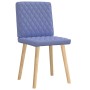 Sillas de comedor 2 uds tela azul jeans