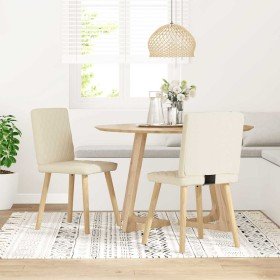 Sillas de comedor 2 unidades lino Sillas de comedor 2 unidades lino