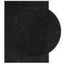 Alfombra de pelo corto suave lavable HUARTE negro 140x200 cm
