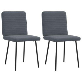 Sillas de comedor 2 unidades terciopelo gris oscuro Sillas de comedor 2 unidades terciopelo gris oscuro