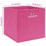 Cajas de almacenaje 10 uds tela rosa 32x32x32 cm