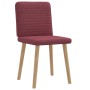 Sillas de comedor 2 unidades tela rojo tinto
