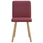 Sillas de comedor 2 unidades tela rojo tinto