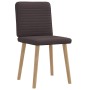 Sillas de comedor 2 unidades tela marrón oscuro