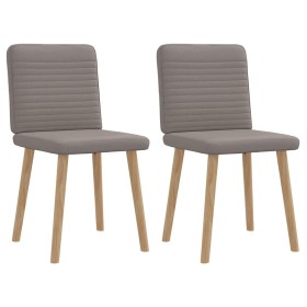 Sillas de comedor 2 unidades tela gris taupé Sillas de comedor 2 unidades tela gris taupé