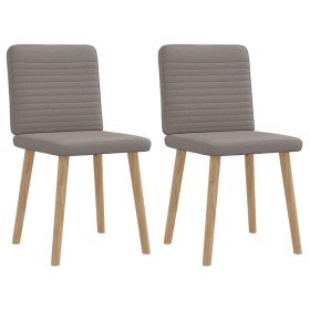 Sillas de comedor 2 unidades tela gris taupé Sillas de comedor 2 unidades tela gris taupé
