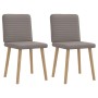 Sillas de comedor 2 unidades tela gris taupé