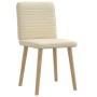 Sillas de comedor 2 unidades tela color crema