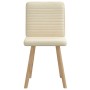 Sillas de comedor 2 unidades tela color crema