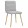 Sillas de comedor 2 uds tela gris nube