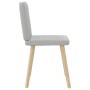 Sillas de comedor 2 uds tela gris nube
