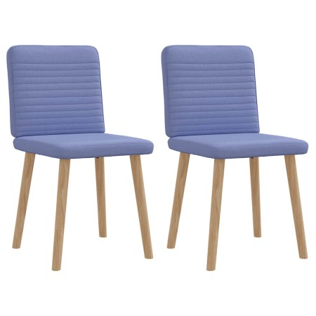 Sillas de comedor 2 uds tela azul jeans