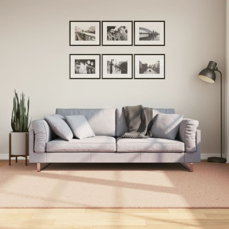Alfombra de pelo corto suave lavable HUARTE rosado 160x230 cm