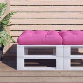 Cojín para sofá de palets tela rosa 60x60x12 cm