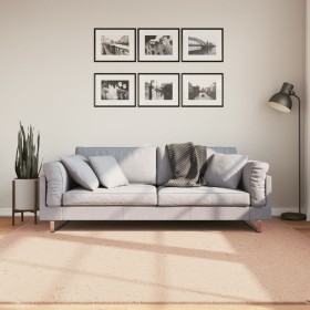 Alfombra de pelo corto suave lavable HUARTE rosado 200x200 cm