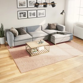Alfombra de pelo corto suave lavable HUARTE rosado 200x280 cm