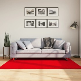 Alfombra de pelo corto suave lavable HUARTE rojo 120x170 cm