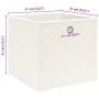 Cajas de almacenaje 10 uds tela blanco 32x32x32 cm