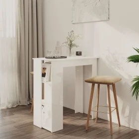 Bar table with glossy white plywood shelf 102x50x103.5cm by vidaXL, Kitchen and dining tables - Ref: Foro24-809464, Price: 93...