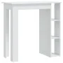 Bar table with glossy white plywood shelf 102x50x103.5cm by vidaXL, Kitchen and dining tables - Ref: Foro24-809464, Price: 93...