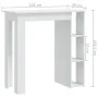 Bar table with glossy white plywood shelf 102x50x103.5cm by vidaXL, Kitchen and dining tables - Ref: Foro24-809464, Price: 93...