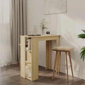 Bar table with Sonoma oak veneer shelf 102x50x103.5 cm by vidaXL, Kitchen and dining tables - Ref: Foro24-809461, Price: 71,8...