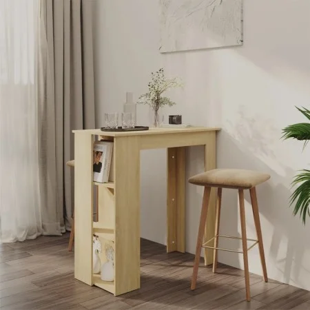 Bar table with Sonoma oak veneer shelf 102x50x103.5 cm by vidaXL, Kitchen and dining tables - Ref: Foro24-809461, Price: 71,8...