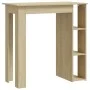 Bar table with Sonoma oak veneer shelf 102x50x103.5 cm by vidaXL, Kitchen and dining tables - Ref: Foro24-809461, Price: 71,8...