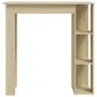 Bar table with Sonoma oak veneer shelf 102x50x103.5 cm by vidaXL, Kitchen and dining tables - Ref: Foro24-809461, Price: 71,8...