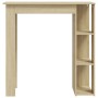 Bartisch mit Sperrholzablage Sonoma Eiche 102x50x103,5 cm von vidaXL, Küchen- und Esstische - Ref: Foro24-809461, Preis: 72,4...