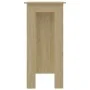 Bar table with Sonoma oak veneer shelf 102x50x103.5 cm by vidaXL, Kitchen and dining tables - Ref: Foro24-809461, Price: 71,8...