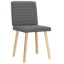 Sillas de comedor 2 unidades tela gris oscuro