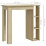 Bar table with Sonoma oak veneer shelf 102x50x103.5 cm by vidaXL, Kitchen and dining tables - Ref: Foro24-809461, Price: 71,8...