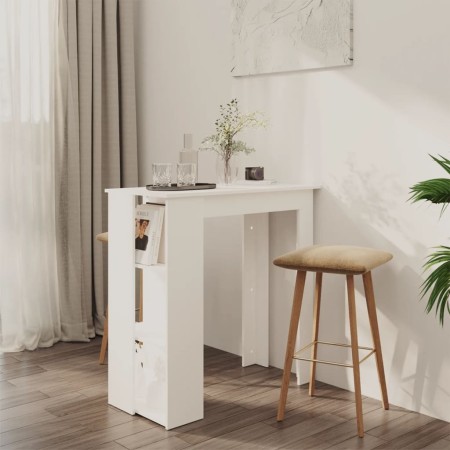 Bartisch mit weißem Sperrholzregal 102x50x103,5cm von vidaXL, Küchen- und Esstische - Ref: Foro24-809458, Preis: 79,18 €, Rab...