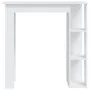Bartisch mit weißem Sperrholzregal 102x50x103,5cm von vidaXL, Küchen- und Esstische - Ref: Foro24-809458, Preis: 77,77 €, Rab...
