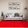 Alfombra de pelo corto suave lavable HUARTE rojo 200x200 cm