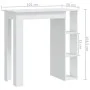 Bartisch mit weißem Sperrholzregal 102x50x103,5cm von vidaXL, Küchen- und Esstische - Ref: Foro24-809458, Preis: 77,77 €, Rab...