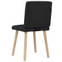 Sillas de comedor 2 unidades tela negro