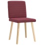 Sillas de comedor 2 unidades tela rojo tinto