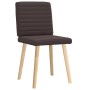 Sillas de comedor 2 unidades tela marrón oscuro