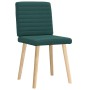 Sillas de comedor 2 unidades tela verde oscuro