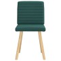 Sillas de comedor 2 unidades tela verde oscuro