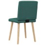 Sillas de comedor 2 unidades tela verde oscuro