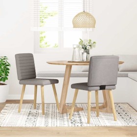 Sillas de comedor 2 unidades tela gris taupé Sillas de comedor 2 unidades tela gris taupé