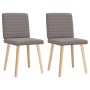 Sillas de comedor 2 unidades tela gris taupé