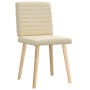 Sillas de comedor 2 unidades tela color crema