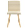 Sillas de comedor 2 unidades tela color crema